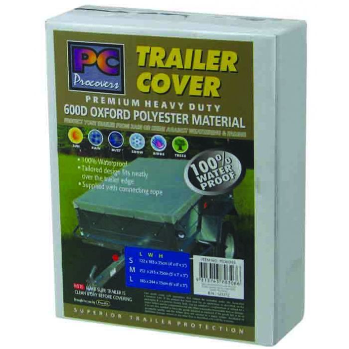 PC Covers Trailer Cover 600D Polyester 183 x 244 x 8cm (6Foot x 8Foot x 3")