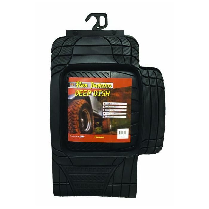 PC Covers 1Pc Black Deep Dish Rubber Mat Set