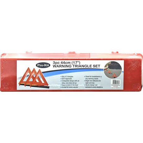 ProKit 3Pc 44cm (17") Warning Triangle Set