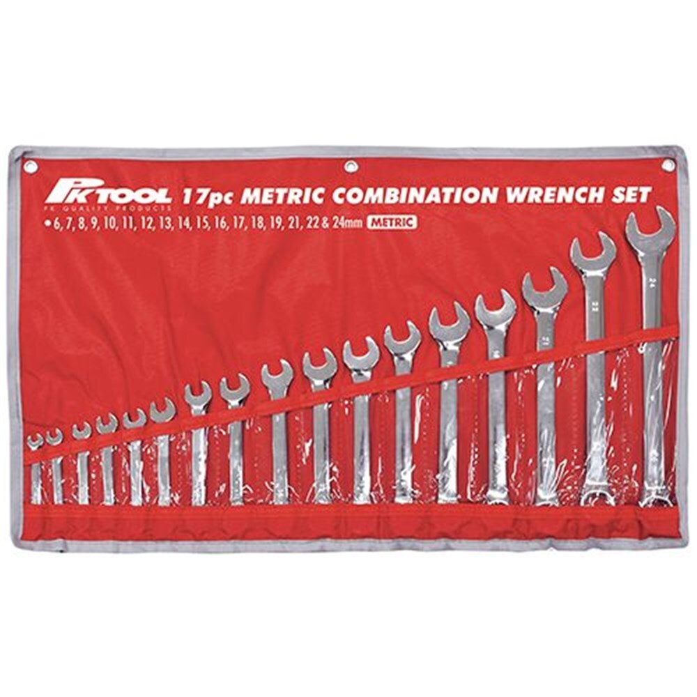 PK Tools 17 Piece Combination Metric Spanner Set PT10185