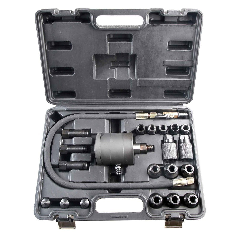 PK Tool Injector Puller Tool Kit 21pc Pneumatic Impact Puller with 19 Adaptors & Air Hose