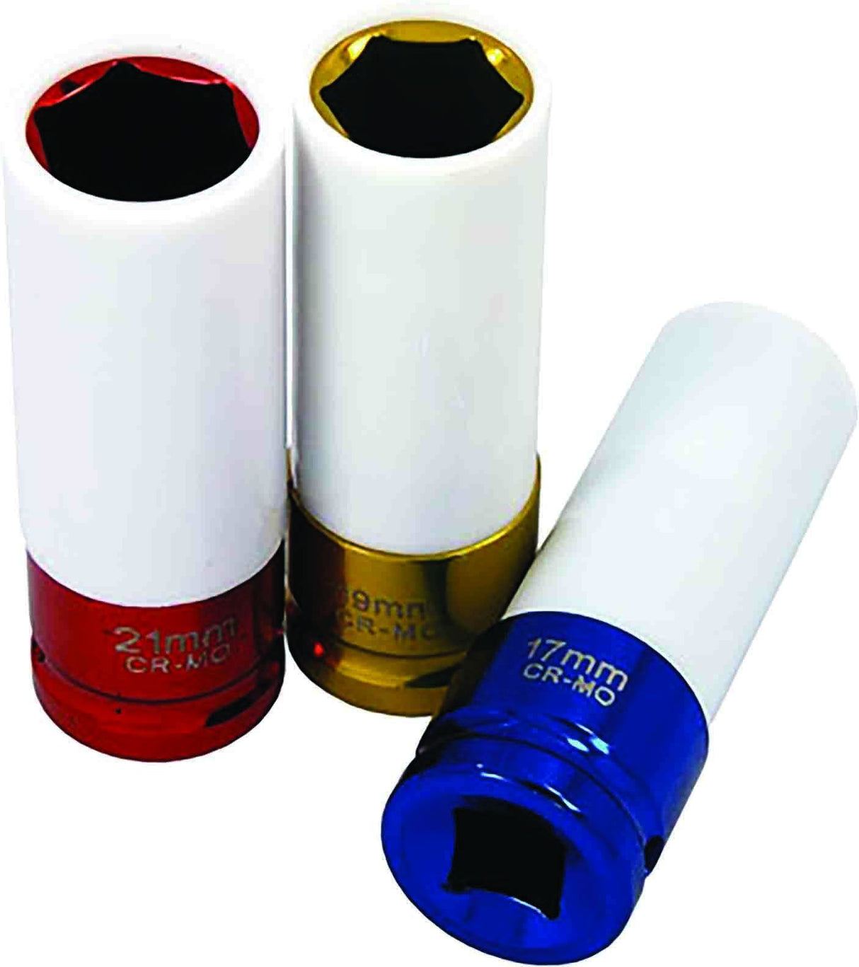 PK Tool Socket Set 8Pc 1/2" Drive Deep Impact Mag Wheel Rim Protect 85 & 150mm 17, 19, 21 & 22mm