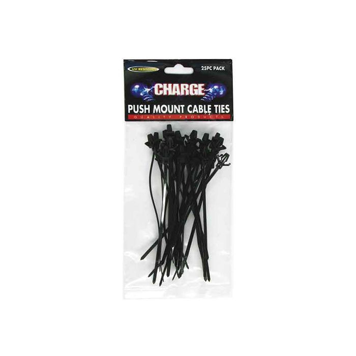 Charge Cable Tie Push Mount Type 4.8X200mm 25Pc