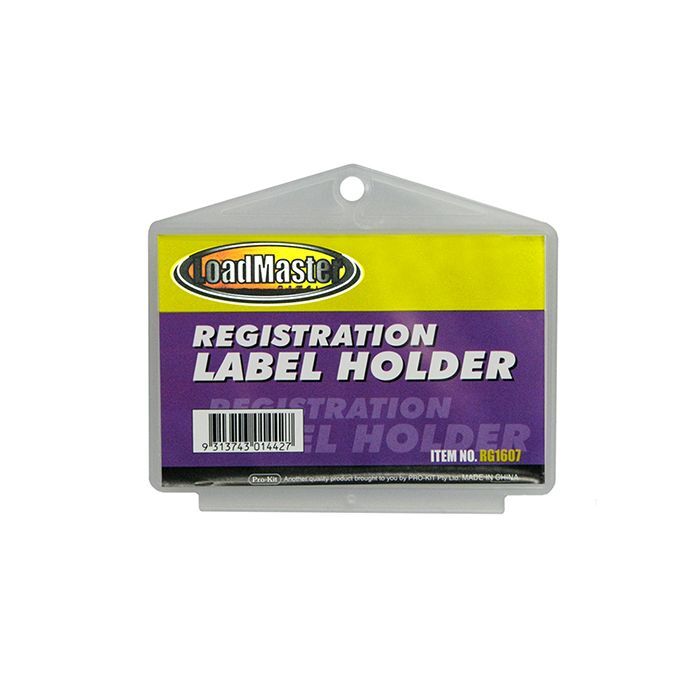 Loadmaster Rego Label Holder Plastic Rectangular