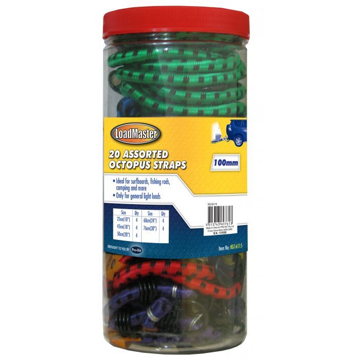 Loadmaster 20Pc Assorted Octopus Straps