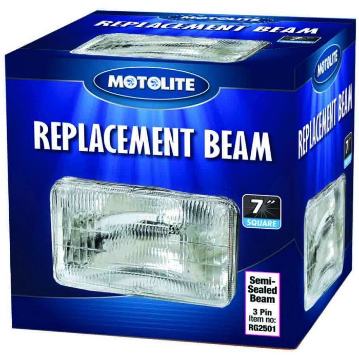Motolite Semi Sealed Beam 7'' Square H4 3Pin