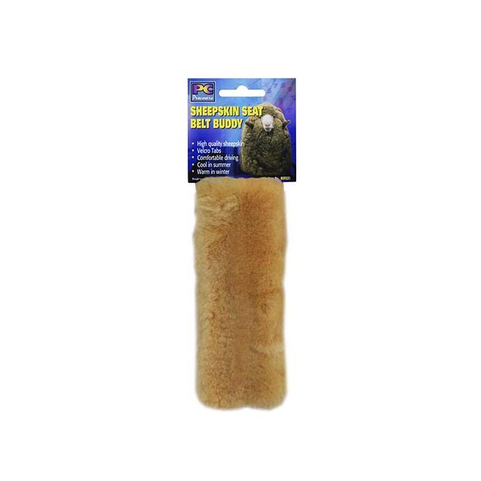 PC Covers Seat Belt Buddies Beige Sheep Skin