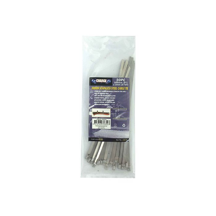 Charge Cable Tie Stainless Steel 200mm x 5mm