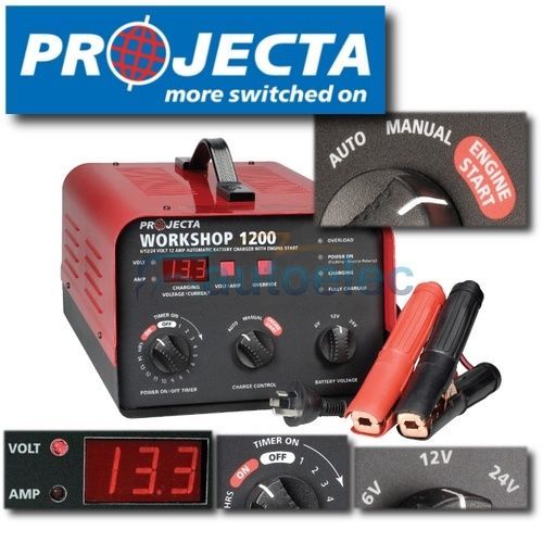 Projecta Hdbc20 6 12 24 Volt 12A Workshop Car Truck Charger Engine Starter Start