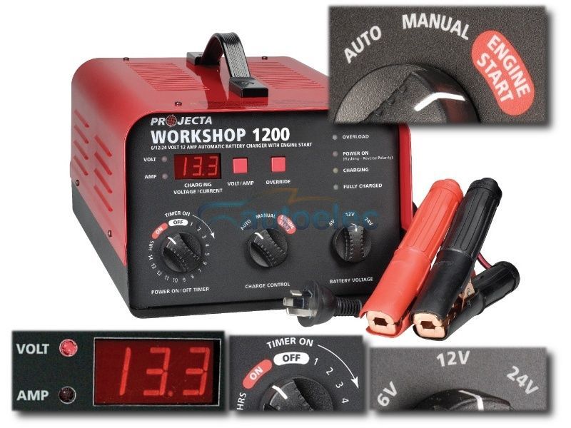 Projecta Hdbc20 6 12 24 Volt 12A Workshop Car Truck Charger Engine Starter Start