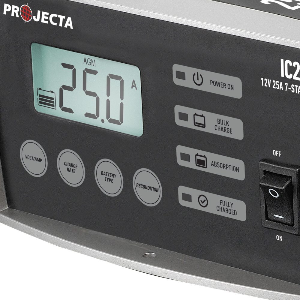 Projecta 12V Automatic Workshop 25 Amp 7 Stage Battery Charger Multi Chemistry Lithium