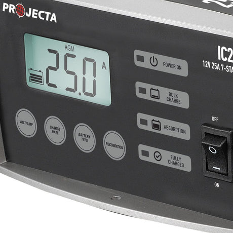 Projecta 12V Automatic Workshop 25 Amp 7 Stage Battery Charger Multi Chemistry Lithium