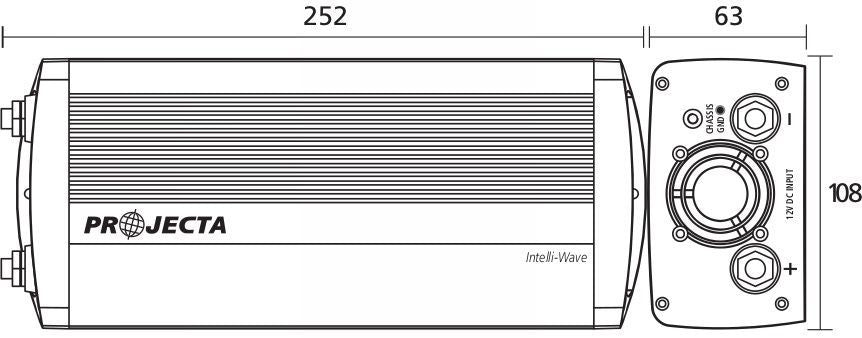 Projecta 300W Power Inverter Pure Sine Wave 12 Volt 12V To 240V 240 Laptop Ip300