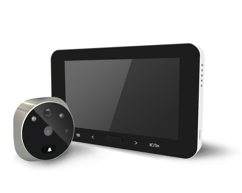 Door Peep Hole Recording Camera and Bell with- 114mm Colour Screen