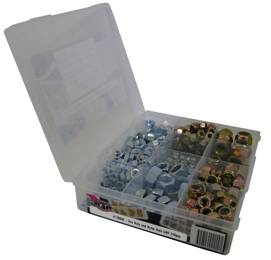 Hex Nuts Nyloc Bolts UNF 340 Piece Blister Pack