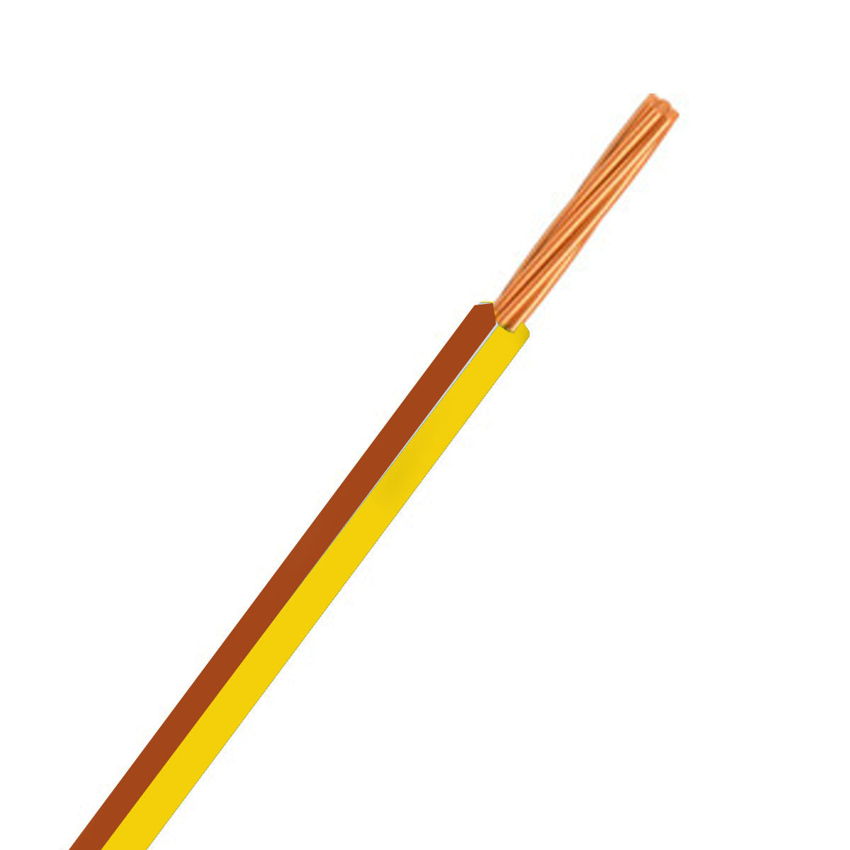 Automotive Single Core Cable 5mm Yellow & Brown 16 .30 Stranding 30M Roll