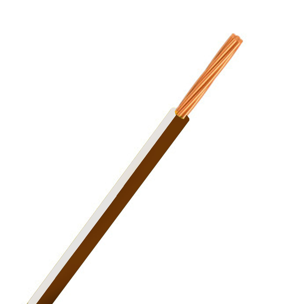 Automotive Single Core Cable 4mm Brown & White 26 .30 Stranding 100M Roll