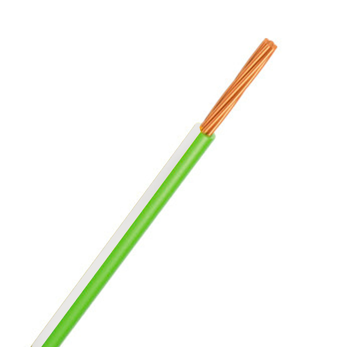Automotive Single Core Cable 4mm Green & White 26 .30 Stranding 100M Roll
