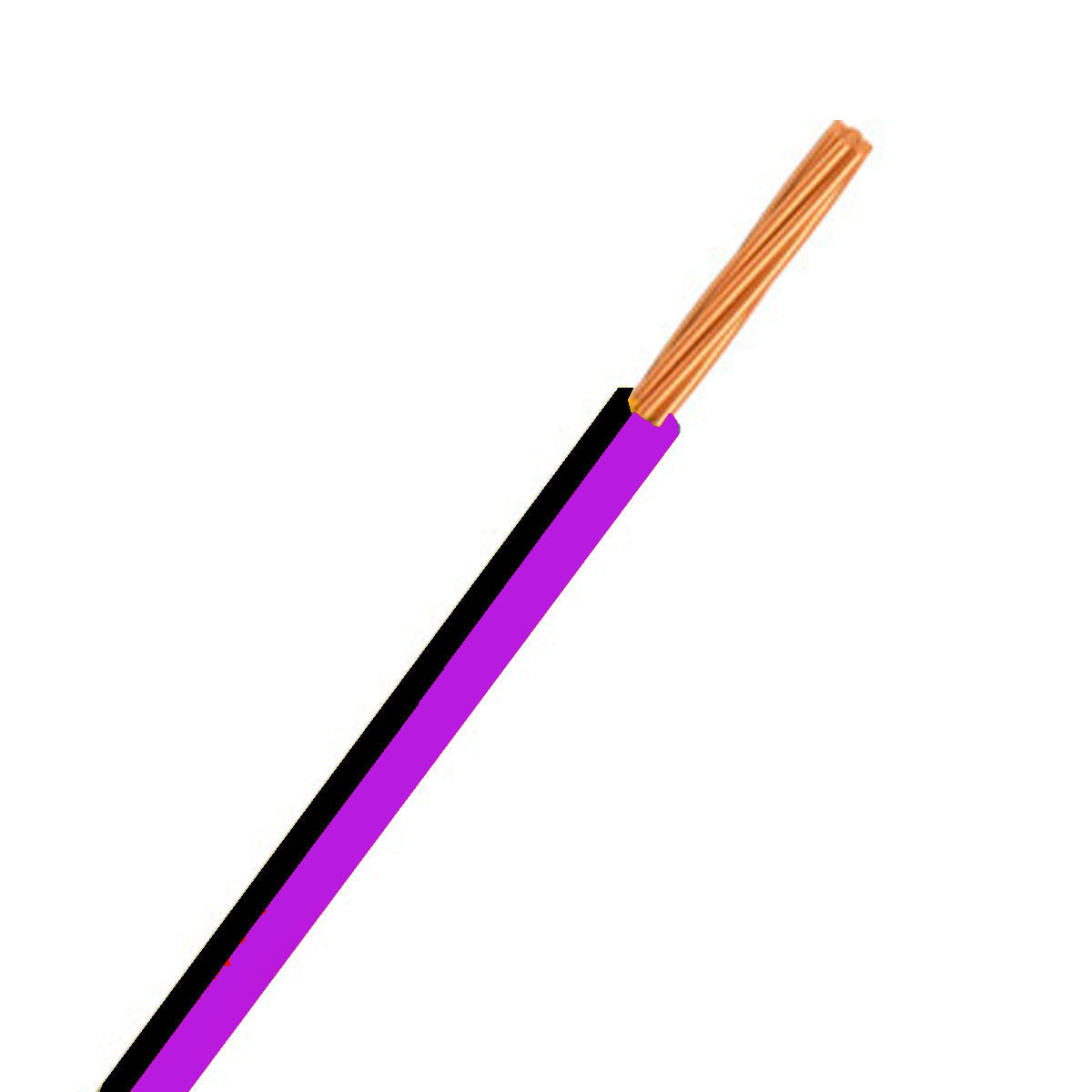 Automotive Single Core Cable 4mm Purple & Black,23 .32 Stranding 100M