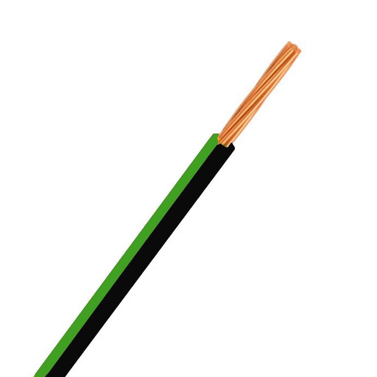 Automotive Single Core Cable 4mm Black & Green 23 .32 Stranding 30M