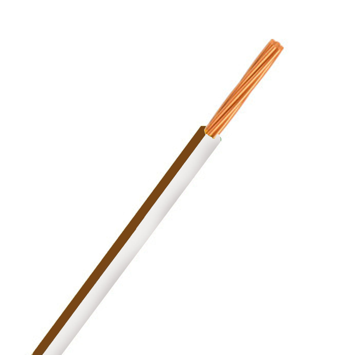 Automotive Single Core Cable 4mm White & Brown,23 .32 Stranding 30M