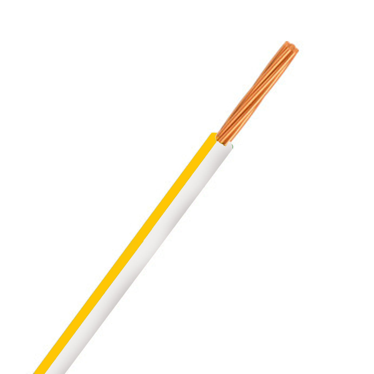Automotive Single Core Cable 4mm White & Yellow 23 .32 Stranding 30M