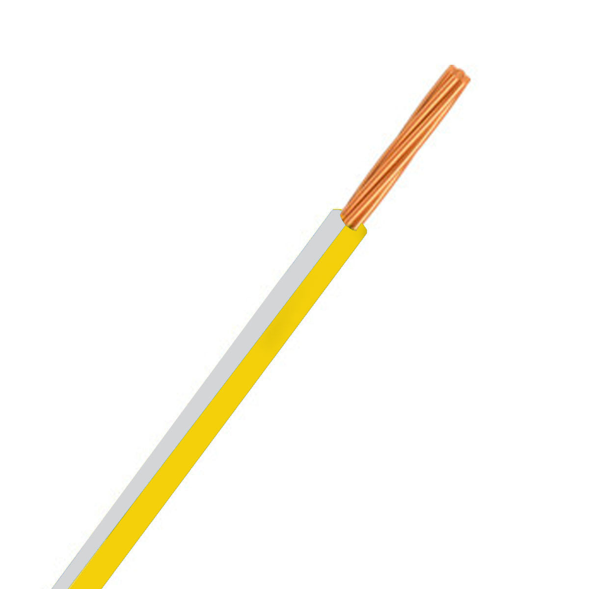 Automotive Single Core Cable 4mm Yellow & White 23 .32 Stranding 30M