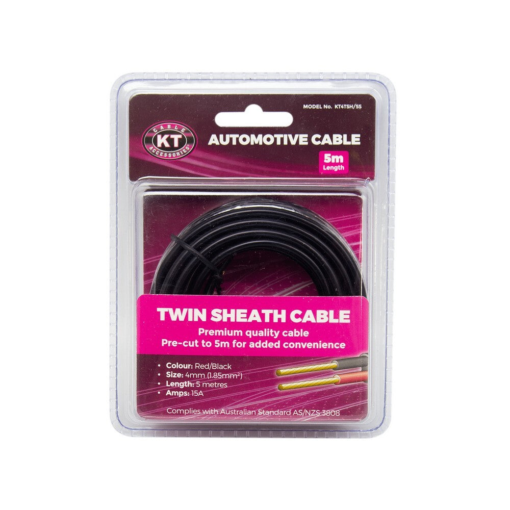Twin Sheath Cable Pack 4mm 5m Length