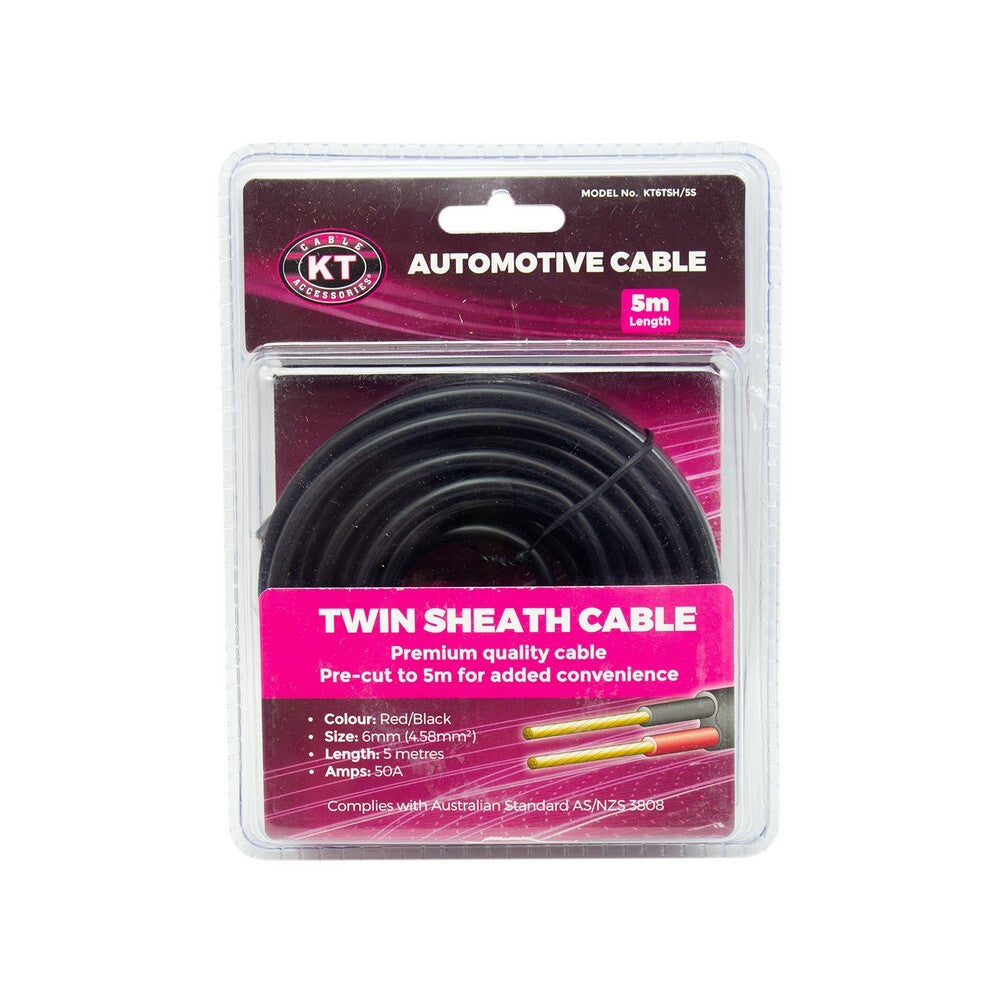 Twin Sheath Cable Pack 6mm 5m Length