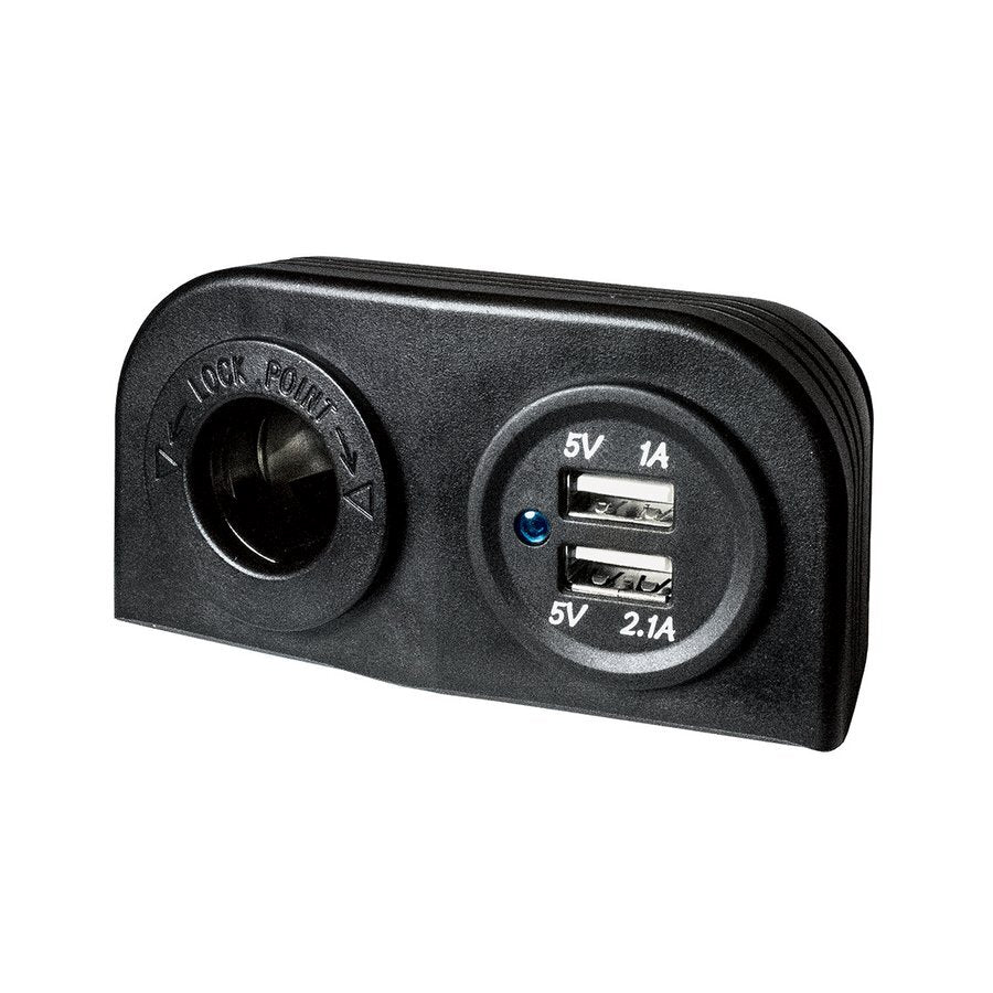 Accessory Socket 12V Dual Flush Mount