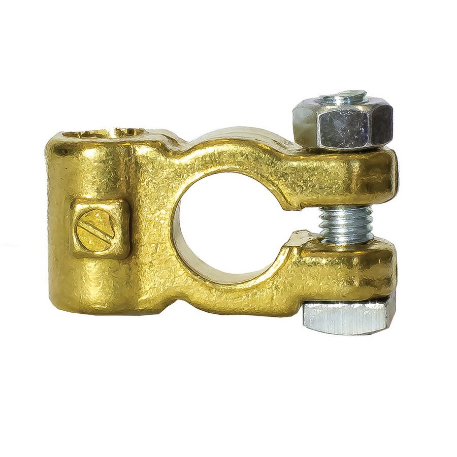 Battery Terminal Brass Plated Side Entry Negative Blister Pack