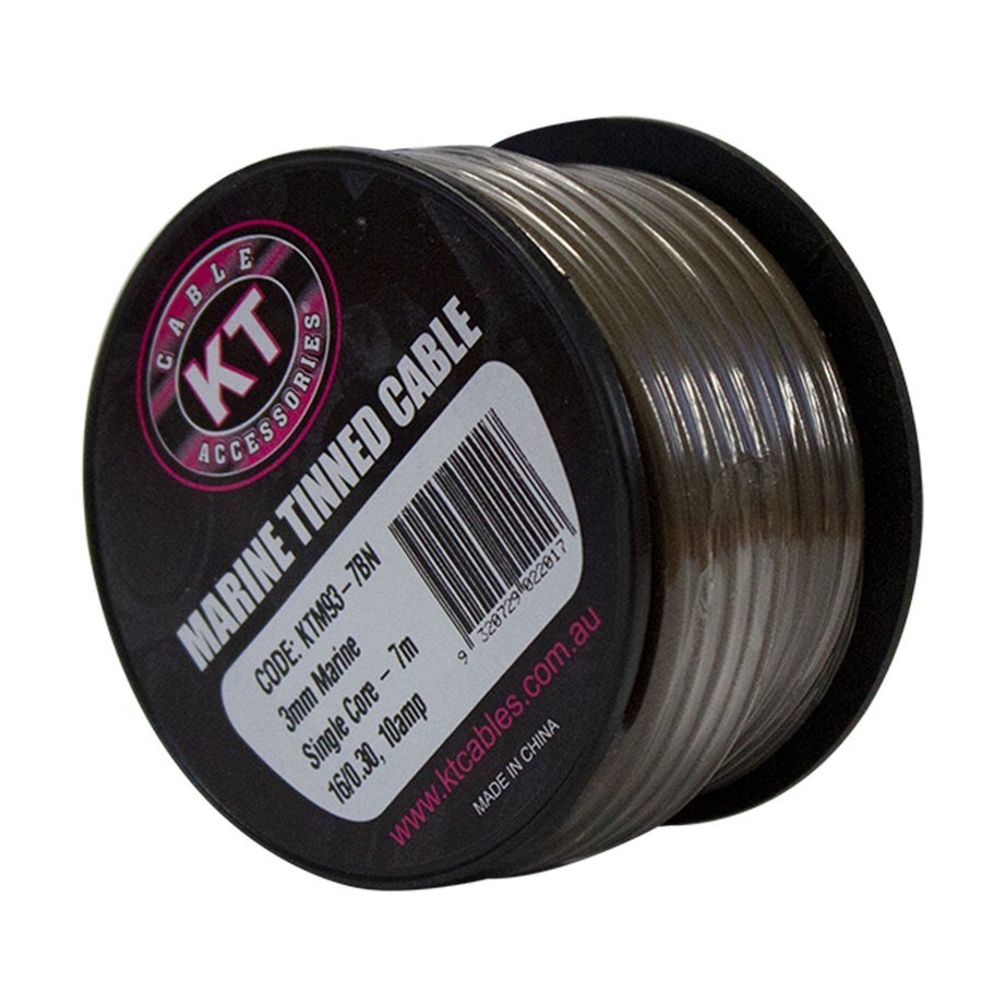 Marine Tinned Single Core Cable Brown 4mm 26 .30 Stranding 4M Mini Spool