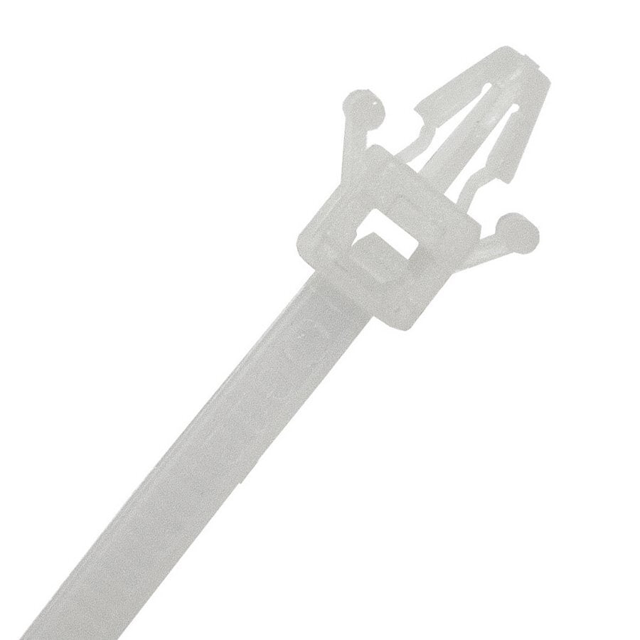 Push Mount Cable Ties Natural 150mm Long x 3.6mm Wide 100 Pack