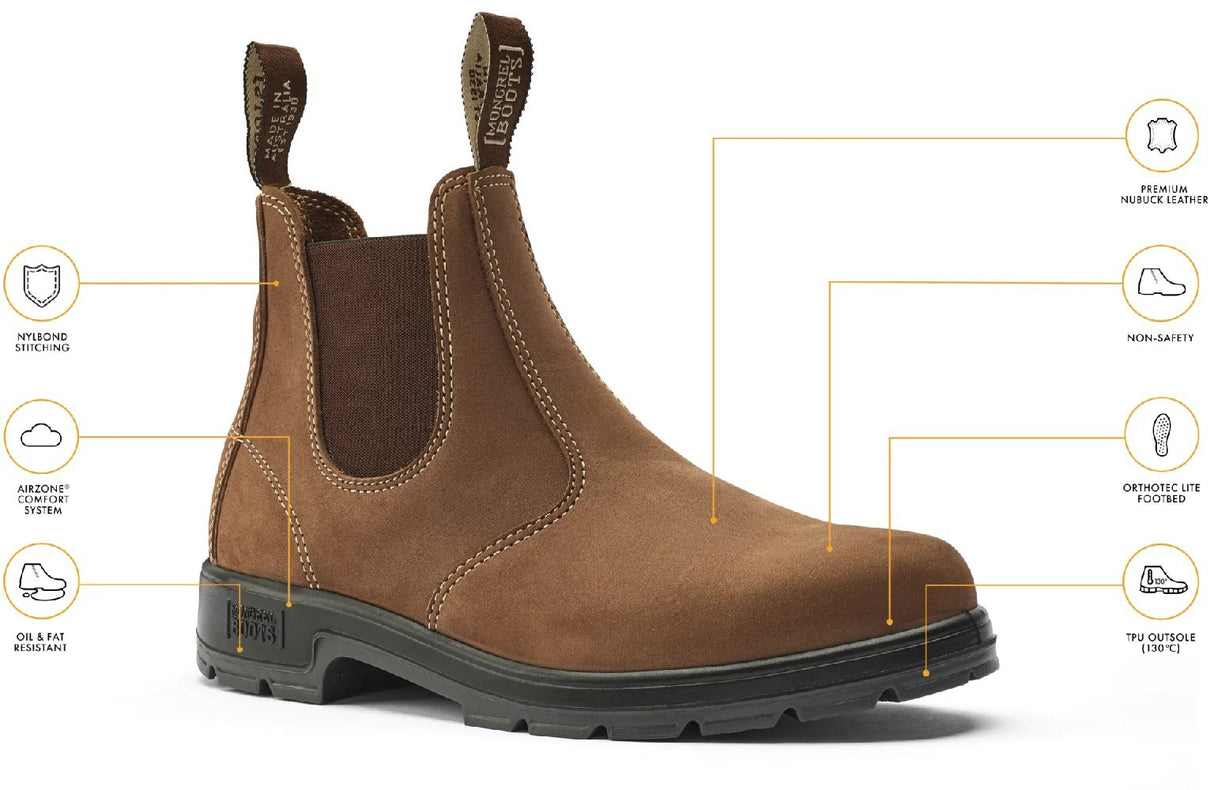 Mongrel Boots K9 Vintage Brown Elastic Sided Boot
