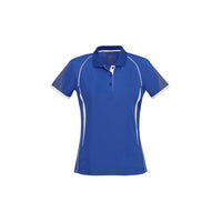 Biz Collection Ladies Razor Polo Grey/Fluoro Orange