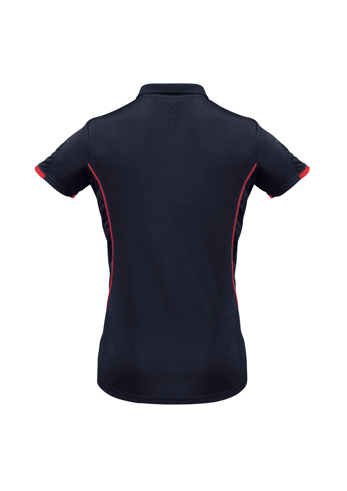 Biz Collection Ladies Razor Polo Grey/Fluoro Orange