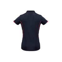 Biz Collection Ladies Razor Polo Grey/Fluoro Orange