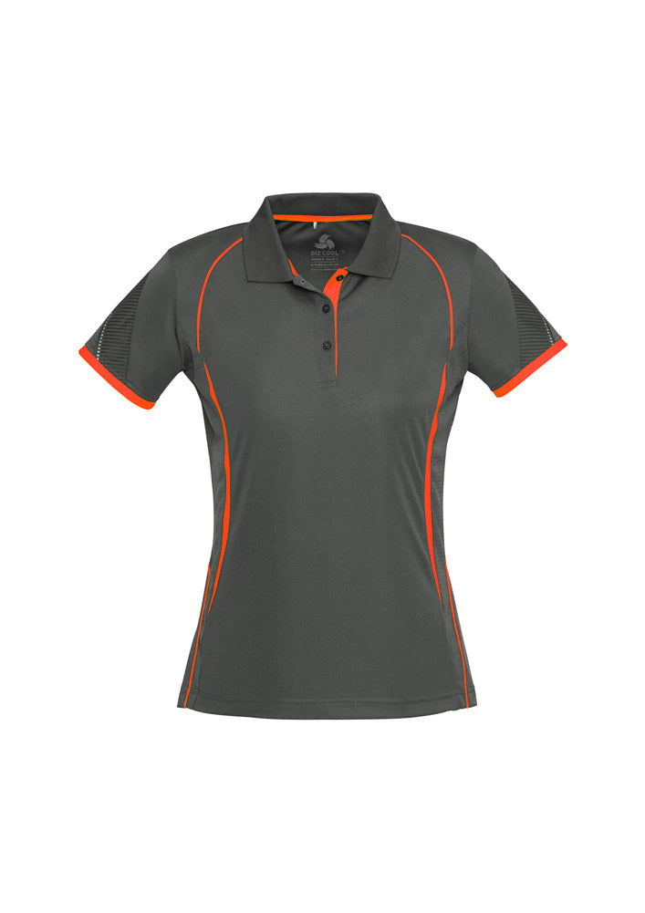 Biz Collection Ladies Razor Polo Navy/Sky