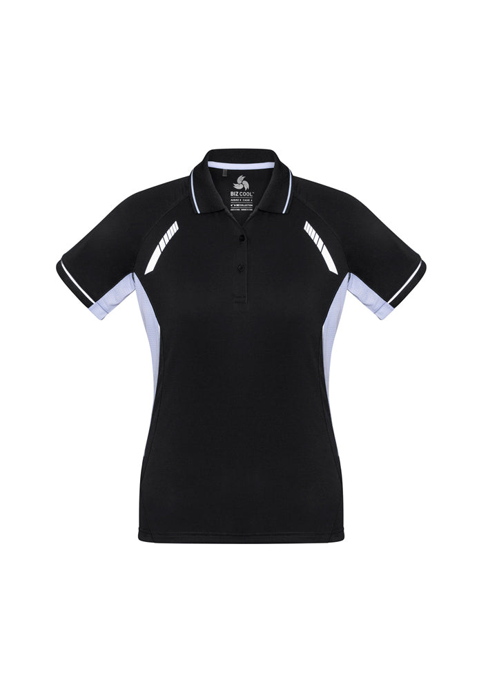 Biz Collection Ladies Renegade Polo Black/Red/Silver