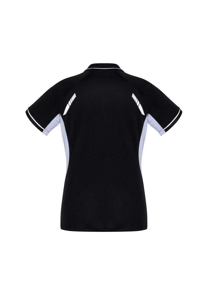 Biz Collection Ladies Renegade Polo Black/Red/Silver