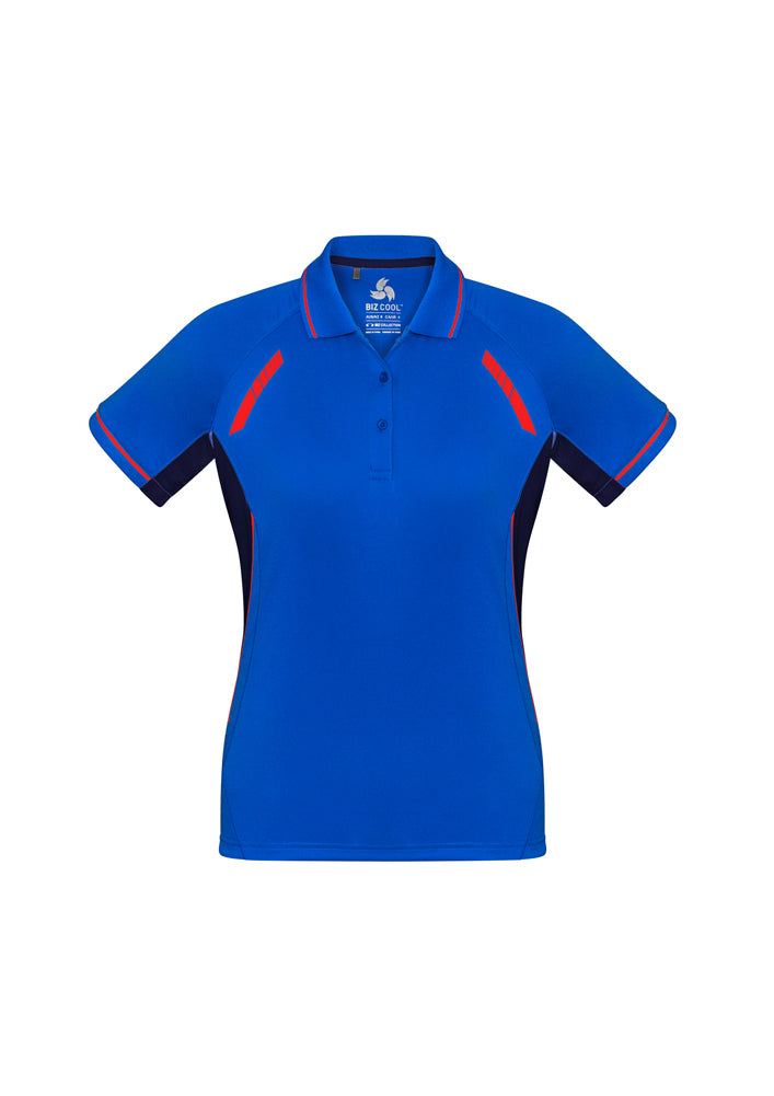 Biz Collection Ladies Renegade Polo Navy/Red/Silver
