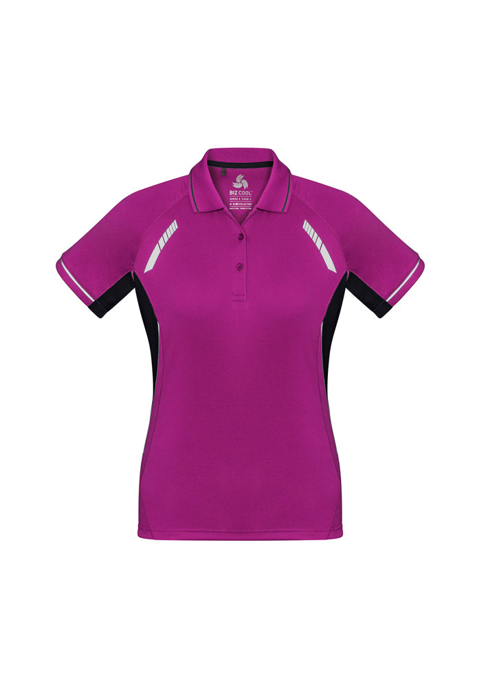 Biz Collection Ladies Renegade Polo Navy/Red/Silver