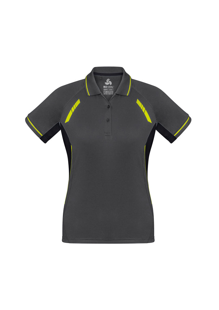 Biz Collection Ladies Renegade Polo Navy/Sky/Silver