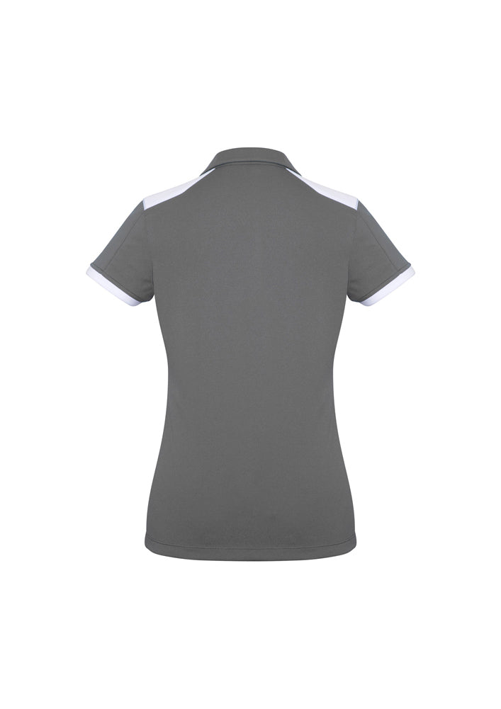 Biz Collection Ladies Rival Polo Grey/Fluoro Lime