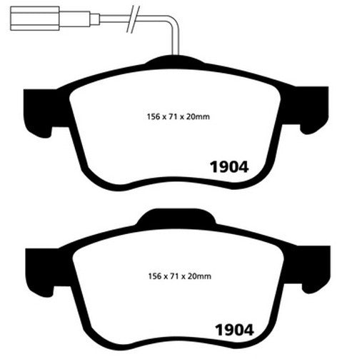 Front RDA Disc Brake Pads for Alfa Romeo Brera 2.2 Litre 2007-ON