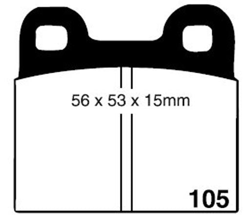 RDA Rear Disc Brake Pads for Alfa Romeo GTV 1600 Coupe 1966-76