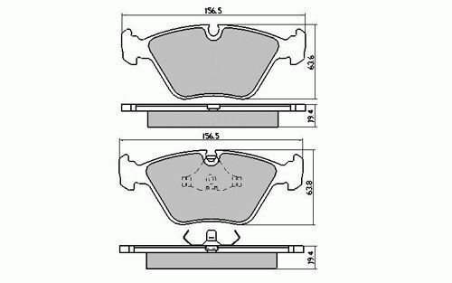RDA Front Disc Brake Pads for BMW 7 Series E32 735i 1986-6/1994
