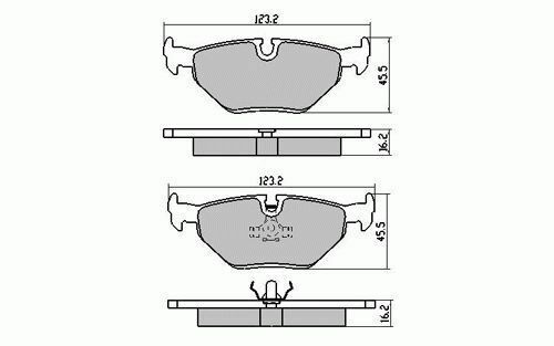 RDA Rear Disc Brake Pads for BMW 7 Series E32 730i V8 1992-6/1994