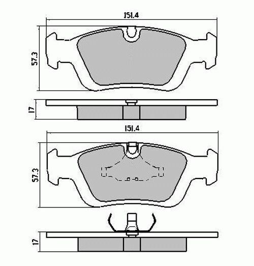 RDA Front Disc Brake Pads for BMW 3 Series E36 323i 328i 1995 - 1998