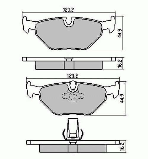 RDA Rear Disc Brake Pads for BMW 5 Series E39 540 V8 1996-2004